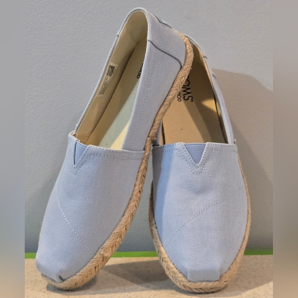 TOMS Women's Light Blue Espadrille Shoes